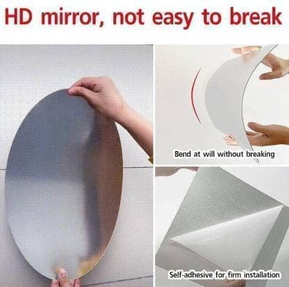 Adhesive Mirror mirror sticker(Pack of 2)